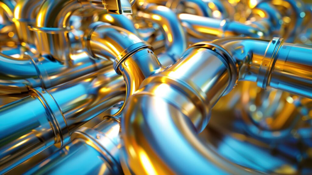 Abstract close-up of glowing orange and gold lights, creating a dynamic, futuristic light trail effect
